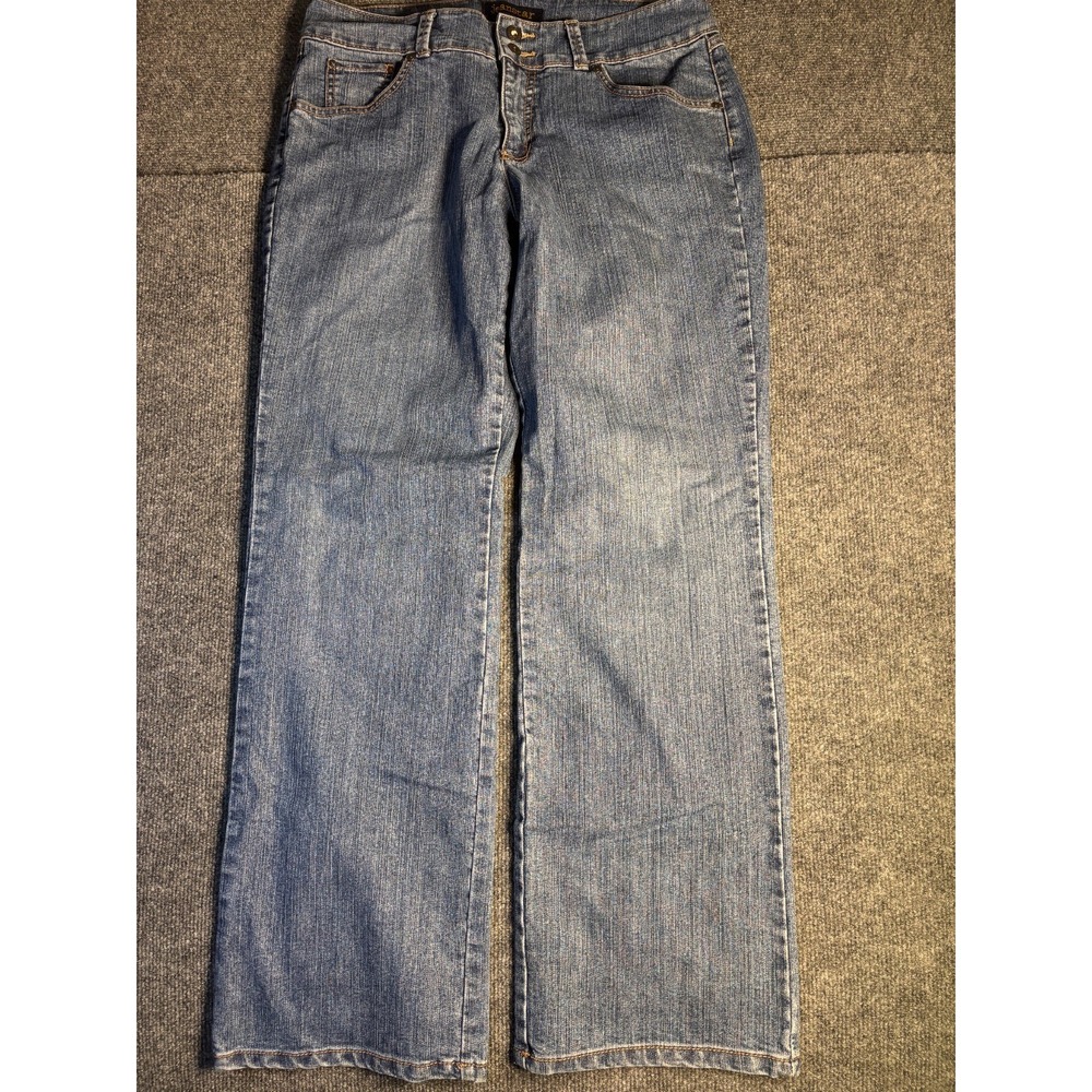 Jeanstar Jeans Women's 14 Blue Denim 2 Button Fly‎ Straight Leg 5-Pocket Design